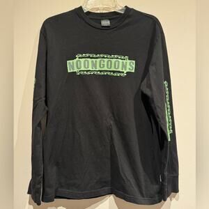 Noongoons long sleeve t-shirt in black and green size small
